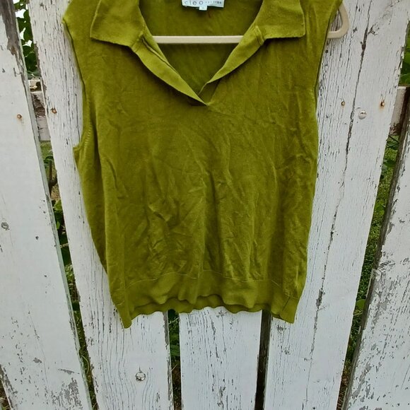 Green Cleo sleeveless knit top - Picture 3 of 5